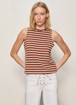 Load image into Gallery viewer, Campari Knit Tank- Clay Stripe
