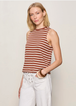 Load image into Gallery viewer, Campari Knit Tank- Clay Stripe
