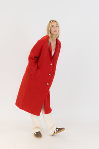 Victoria Sweater Coat - Harbour Red