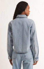 Load image into Gallery viewer, All Day Cropped Denim Jacket
