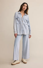 Load image into Gallery viewer, All Day Knit Denim Jacket
