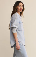 Load image into Gallery viewer, All Day Knit Denim Jacket
