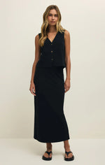 Load image into Gallery viewer, Gail Midi Skirt - True Black
