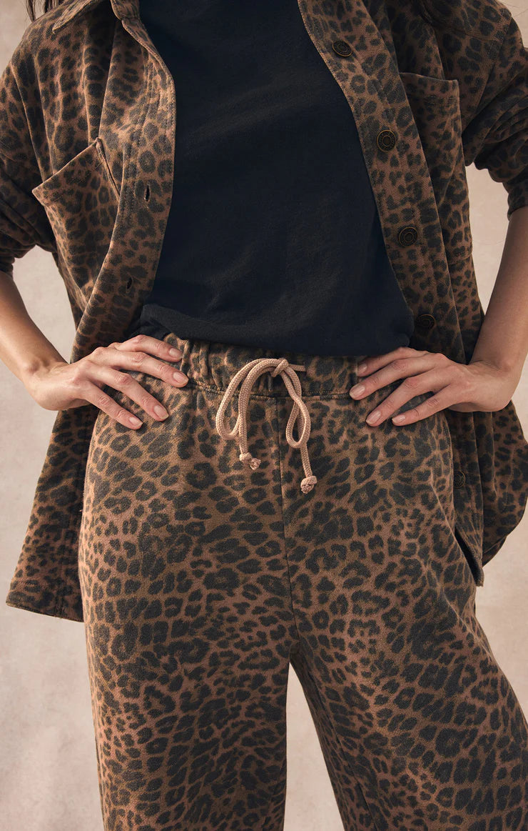 Hunter Knit Pant -Leopard