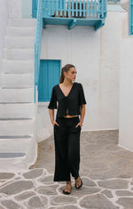 Load image into Gallery viewer, Scout Linen Pant- Black
