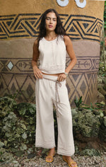 Load image into Gallery viewer, Scout Embroidered Pant - White
