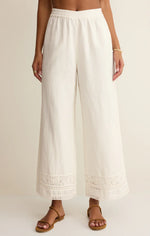 Load image into Gallery viewer, Scout Embroidered Pant - White
