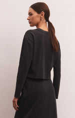 Load image into Gallery viewer, Sloane Long Sleeve Top - Washed Black
