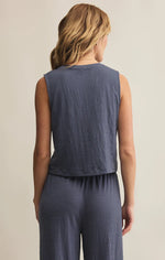 Load image into Gallery viewer, Sloane Textured Top - Worn Blue
