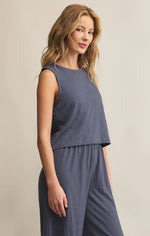 Load image into Gallery viewer, Sloane Textured Top - Worn Blue
