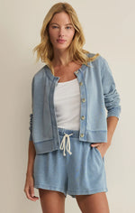 Load image into Gallery viewer, Daily Knit Denim Cardigan- Ocean Air
