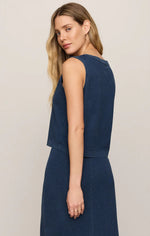 Load image into Gallery viewer, Sloane V-Neck Denim Tank
