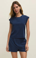 Load image into Gallery viewer, Camino Jersey Denim Top
