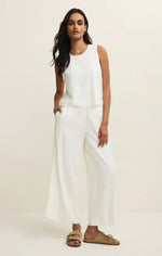 Load image into Gallery viewer, Sloane Linen Tank - White
