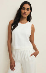 Load image into Gallery viewer, Sloane Linen Tank - White
