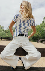 Load image into Gallery viewer, Junie Striped Tee- Navy
