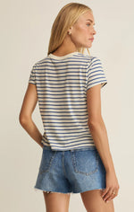 Load image into Gallery viewer, Junie Striped Tee- Navy
