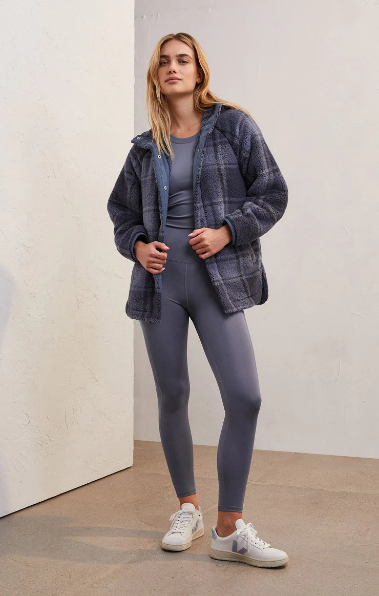 Cross Country Plaid Jacket -Blue Ash