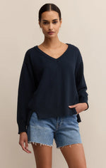 Load image into Gallery viewer, All Around V-Neck Sweater - Eclipse
