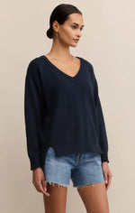 Load image into Gallery viewer, All Around V-Neck Sweater - Eclipse
