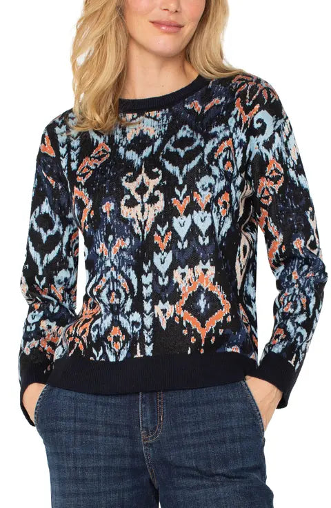 Ikat Printed Sweater