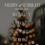 Load image into Gallery viewer, Merry &amp; Bright - 9oz Amber Glass Soy Candle
