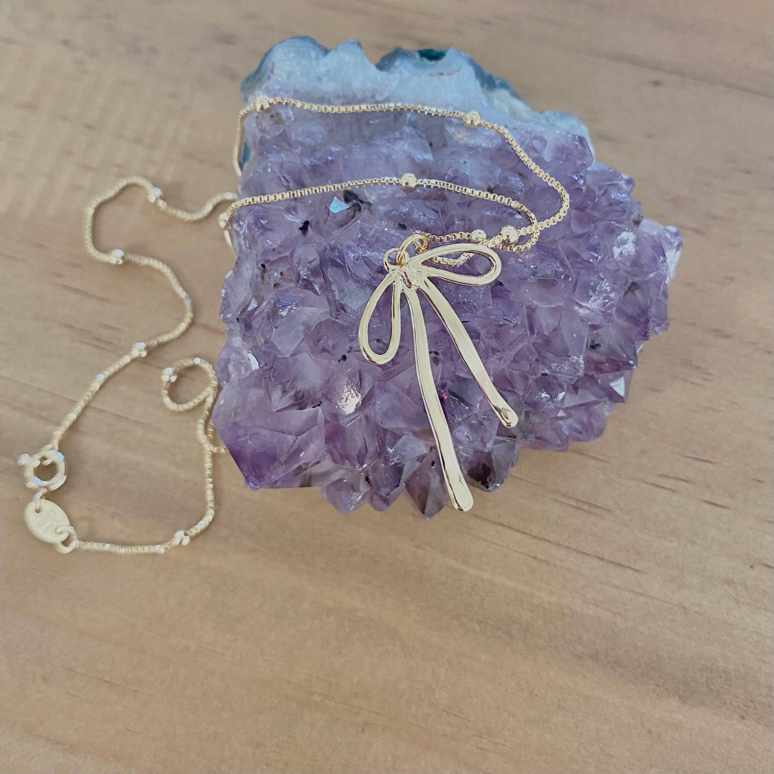 Bow Charm Necklace