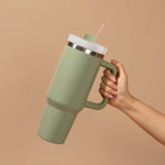 Load image into Gallery viewer, Sage Green 40 oz Travel Tumbler
