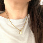 Load image into Gallery viewer, Padlock Pendant &amp; Chain
