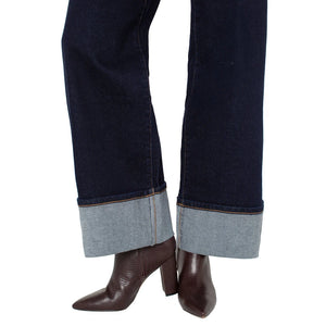 Morgan Cuffed Wide Leg Jeans
