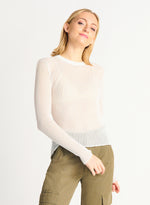 Load image into Gallery viewer, Mesh Ribbed Top- White
