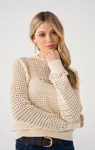 Ecru Open-Weave Sweater