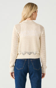 Ecru Open-Weave Sweater