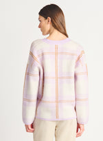 Load image into Gallery viewer, Lilac/Camel Plaid Sweater
