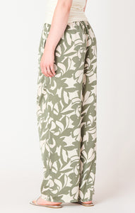 Sage floral pants