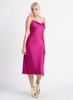 Load image into Gallery viewer, Fuchsia Berry Slip Dress
