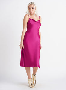 Fuchsia Berry Slip Dress