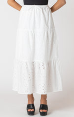 Load image into Gallery viewer, Embroidered Eyelet Maxi Skirt
