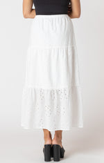 Load image into Gallery viewer, Embroidered Eyelet Maxi Skirt
