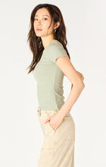 Load image into Gallery viewer, Sage Ribbed Tee
