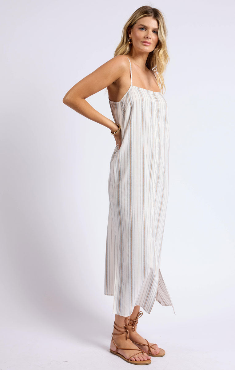 Nopales Striped Button Maxi