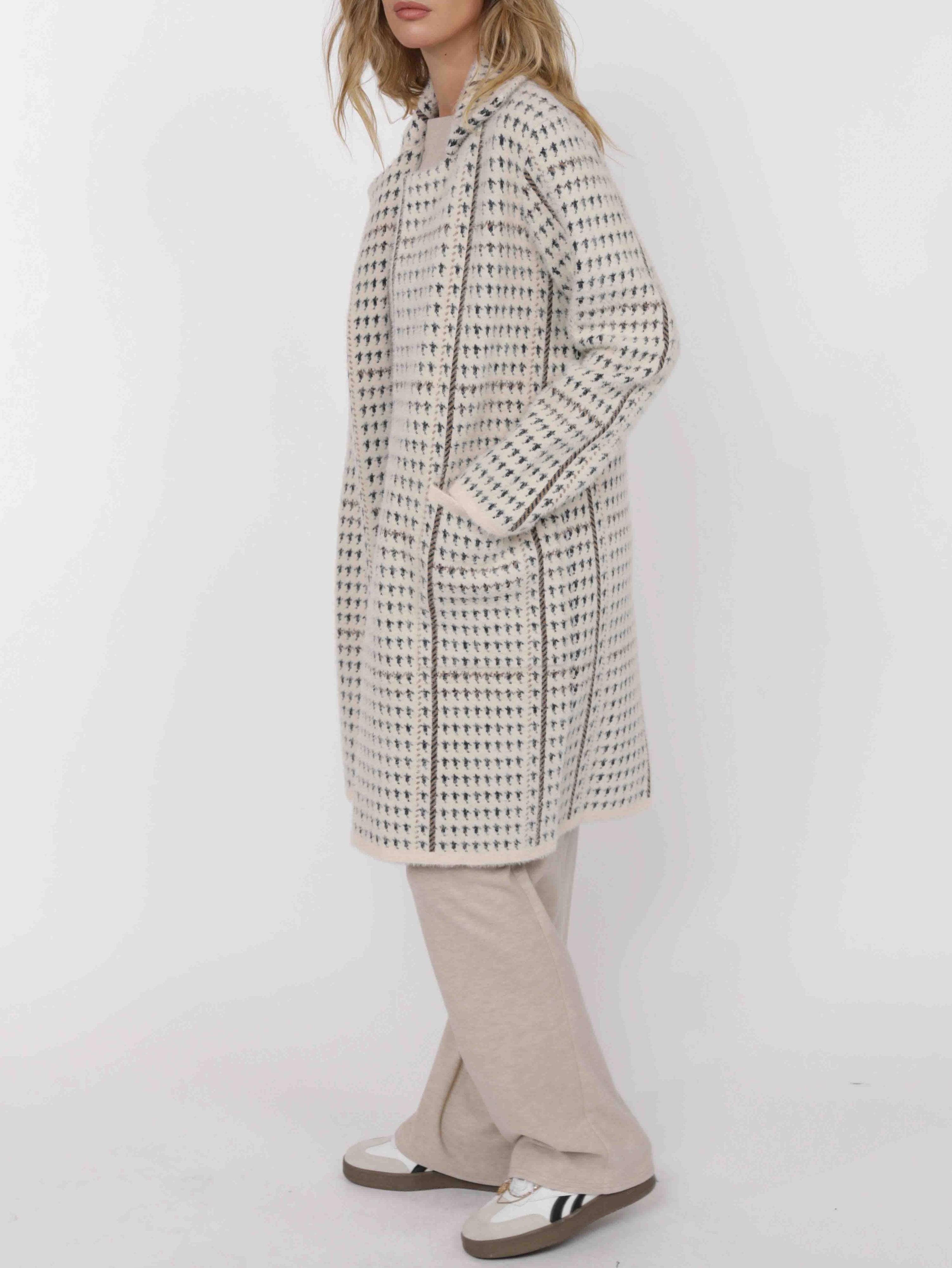 Marceau Houndstooth Coat