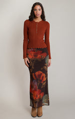 Load image into Gallery viewer, Henley Top -  Terracotta
