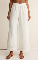 Load image into Gallery viewer, Scout Embroidered Pant - White
