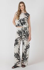 Load image into Gallery viewer, Abstract Leaf Wide Leg Pant
