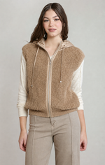 Load image into Gallery viewer, Hooded Boucle Vest
