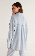 Load image into Gallery viewer, All Day Knit Denim Jacket
