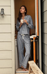 Load image into Gallery viewer, Sleep All Day Stripe PJ Set
